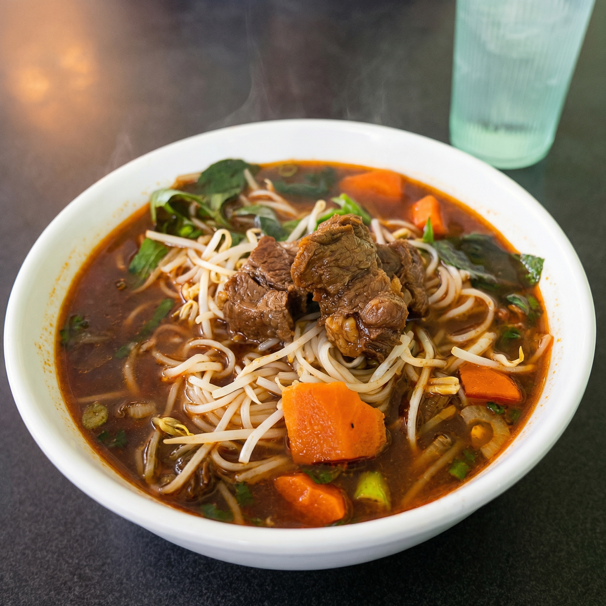 Beef satay rice noodle soup at T.H. Dang Restaurant Winnipeg